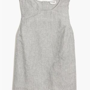J. Crew Factory Linen Blend Button Back Shell Tank Top Size Medium Summer Beachy